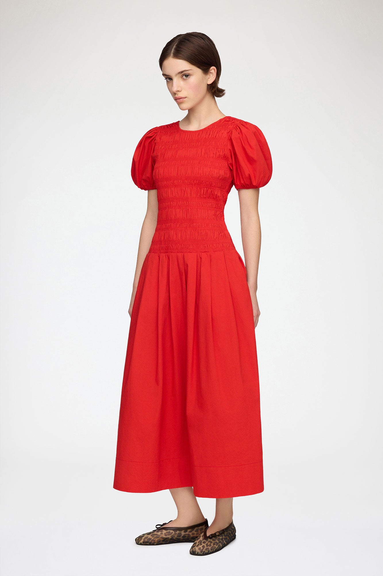 Dress in Smocked Cotton - GANNI