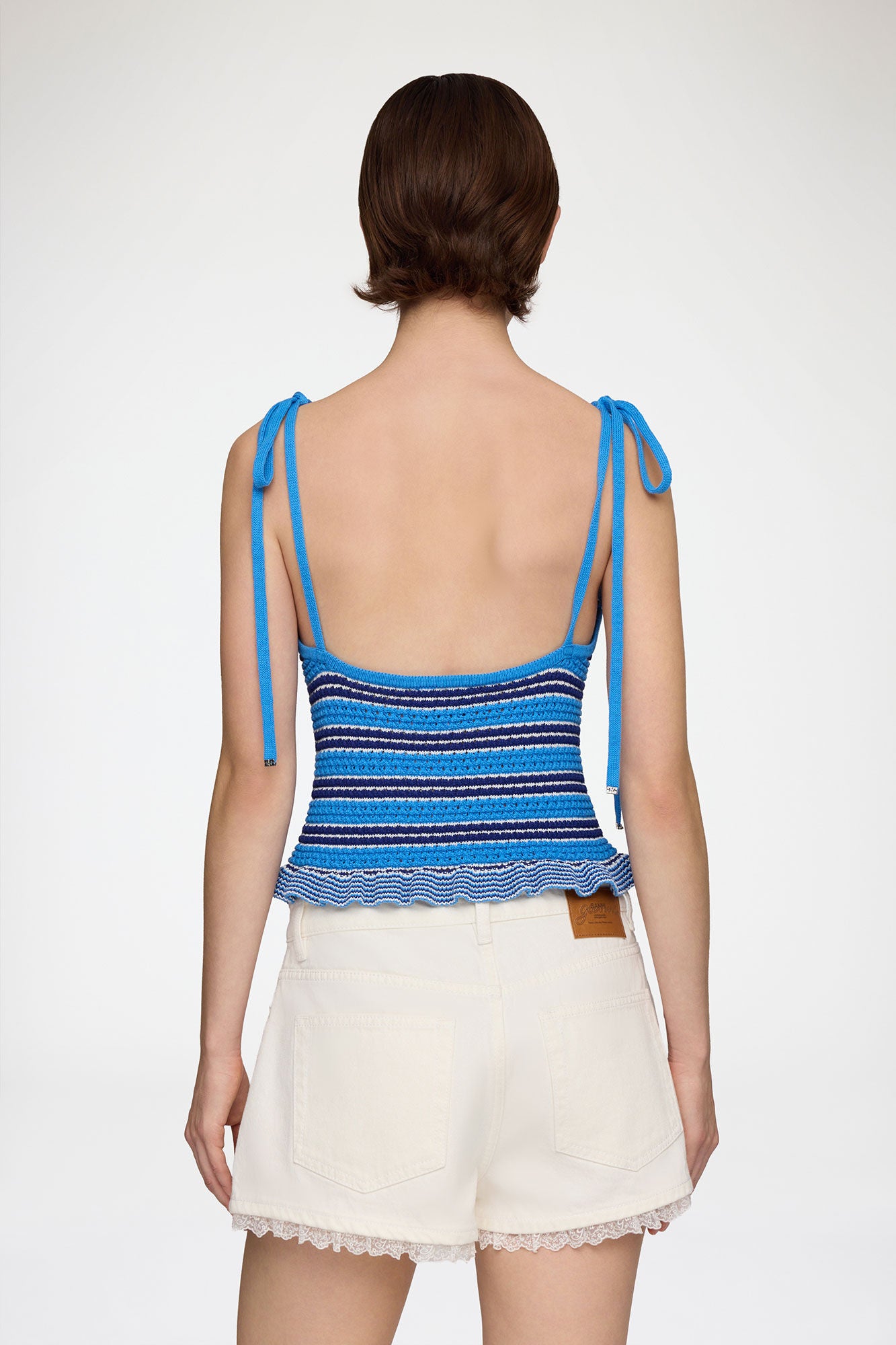 Top in Striped Pointelle - GANNI