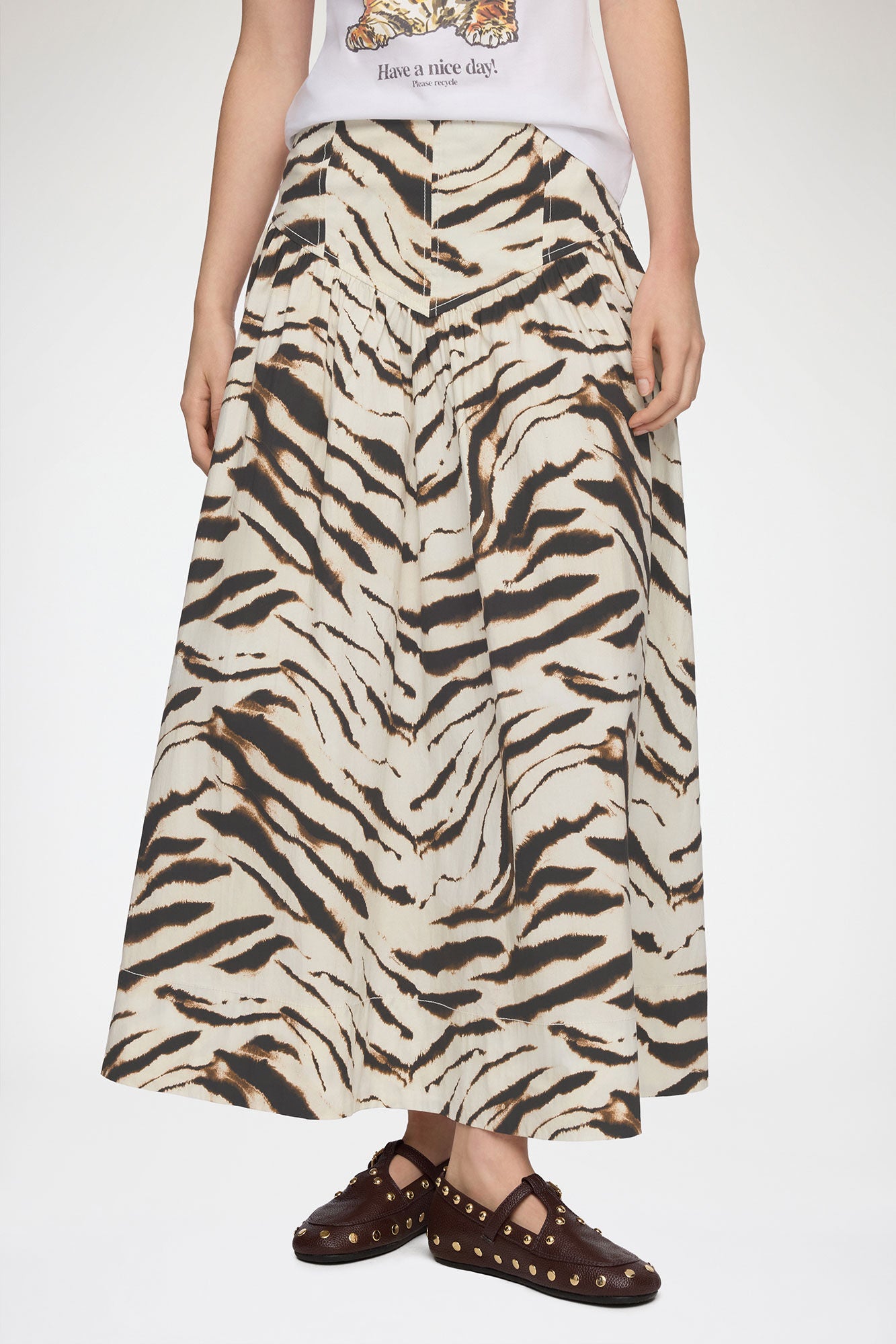 Skirt in Zebra Cotton - GANNI