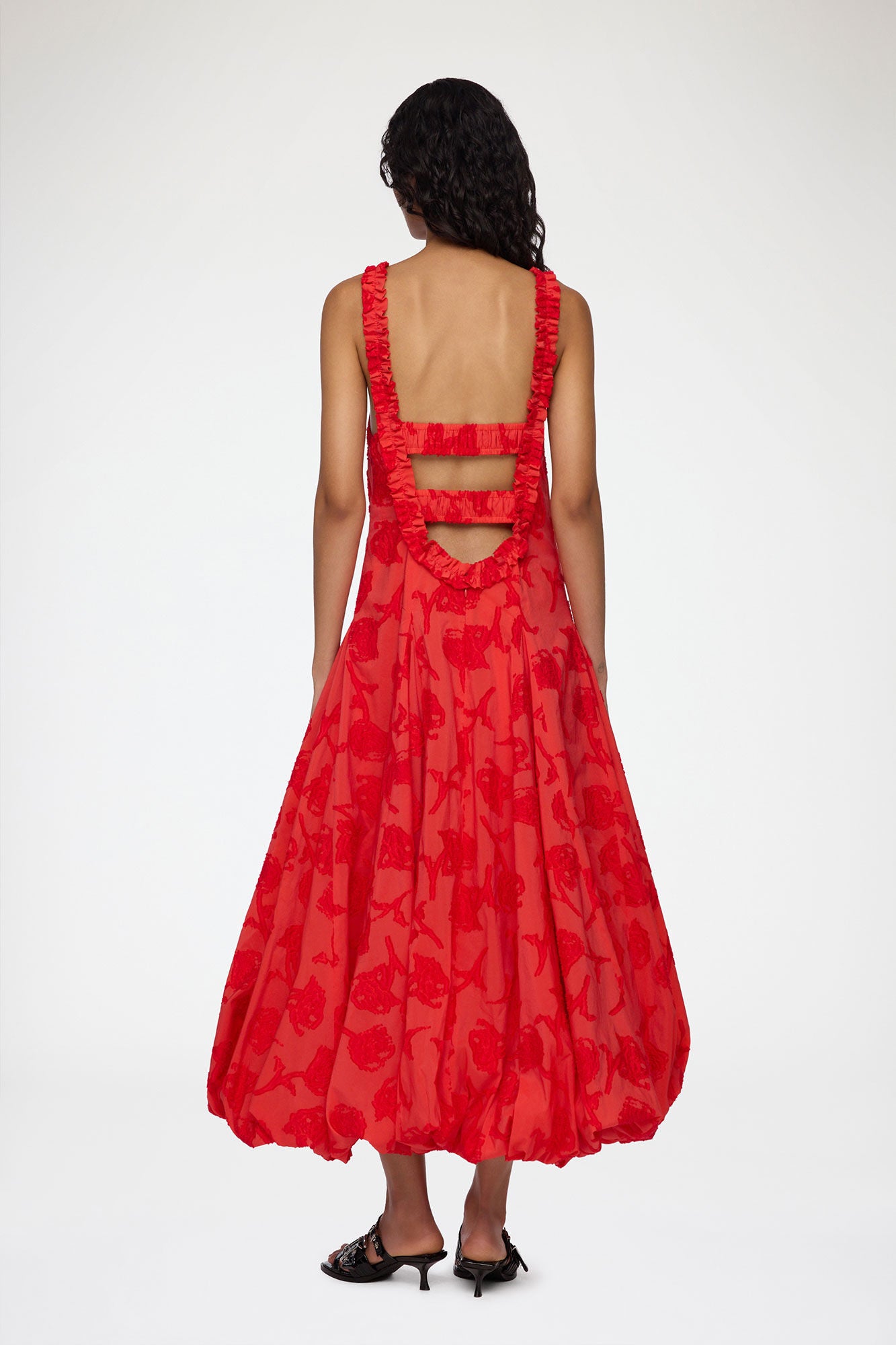 Dress in Red Fil Coupe - GANNI