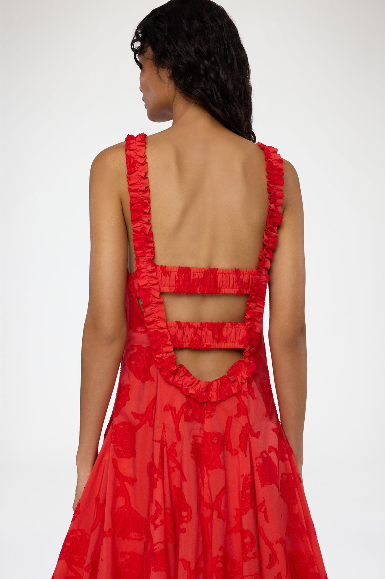 Dress in Red Fil Coupe - GANNI