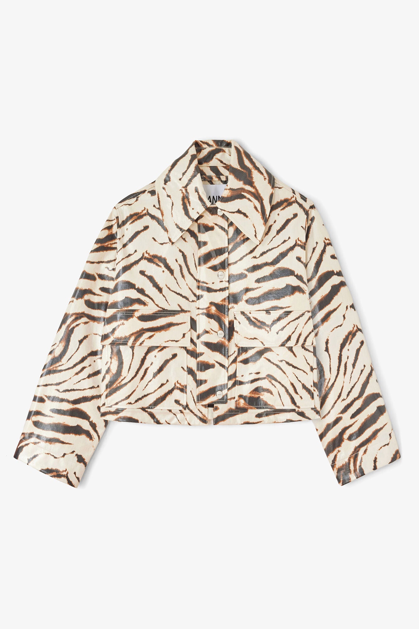 Jacket in Laminated Zebra - GANNI