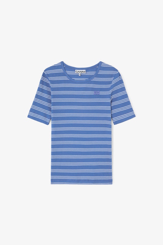 T-shirt in Cotton Rib - GANNI