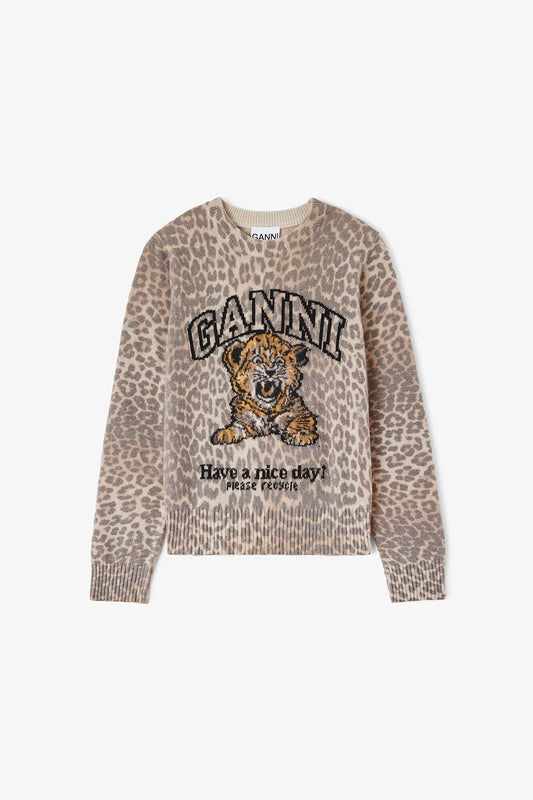 Sweater with Tiger - GANNI