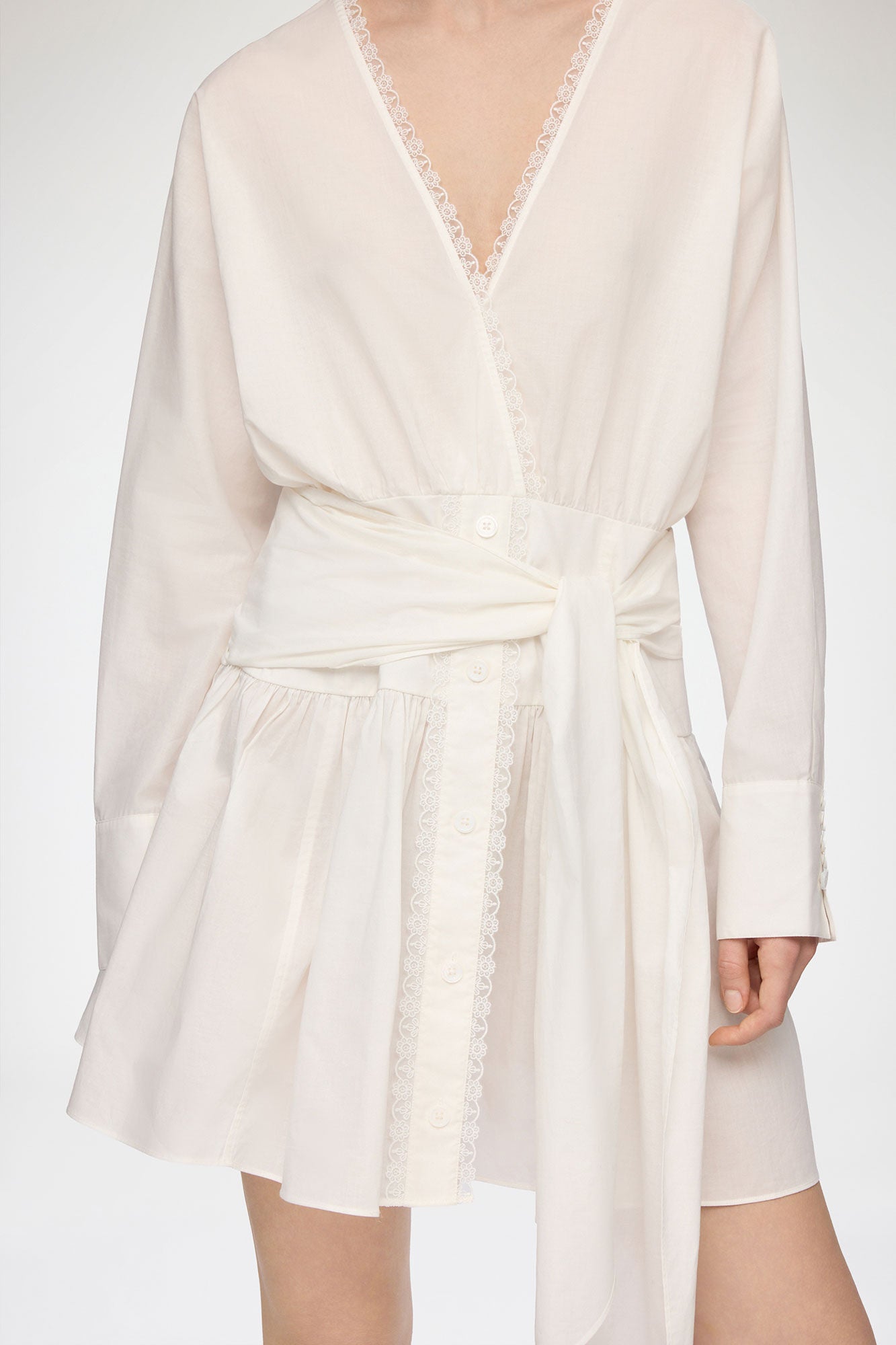 Dress in White Cotton - GANNI