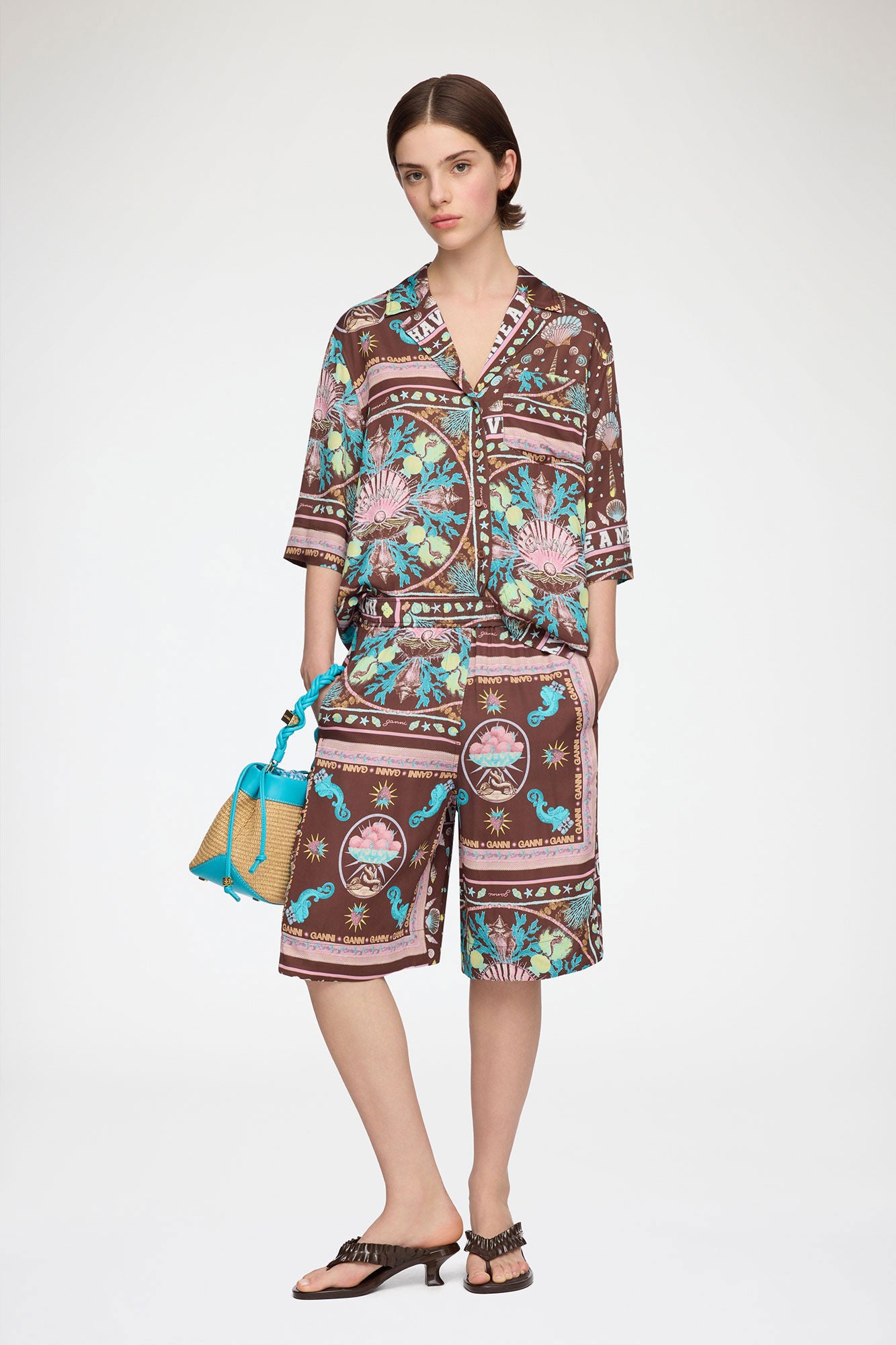 Shirt in Printed Twill - GANNI