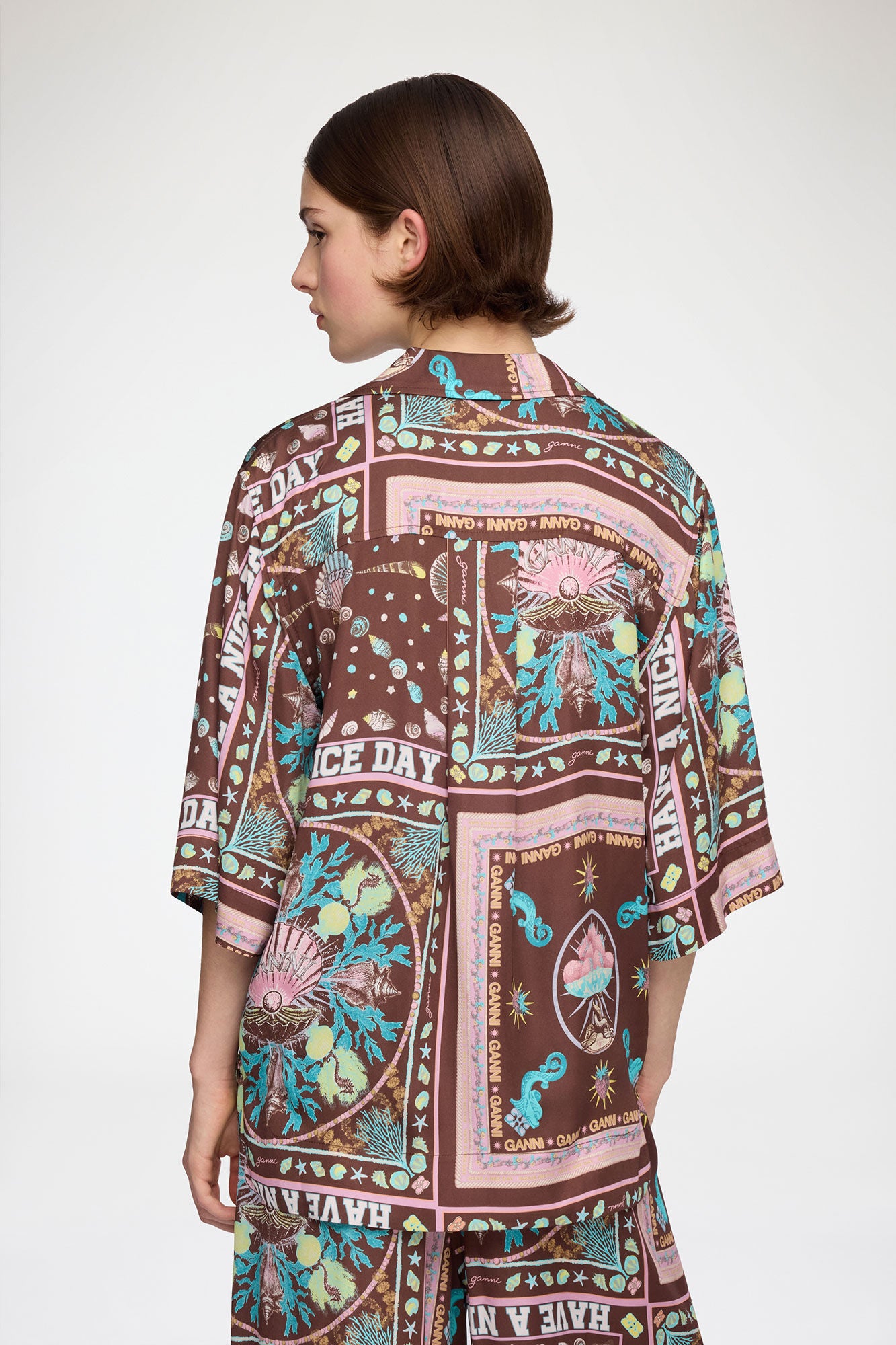 Shirt in Printed Twill - GANNI