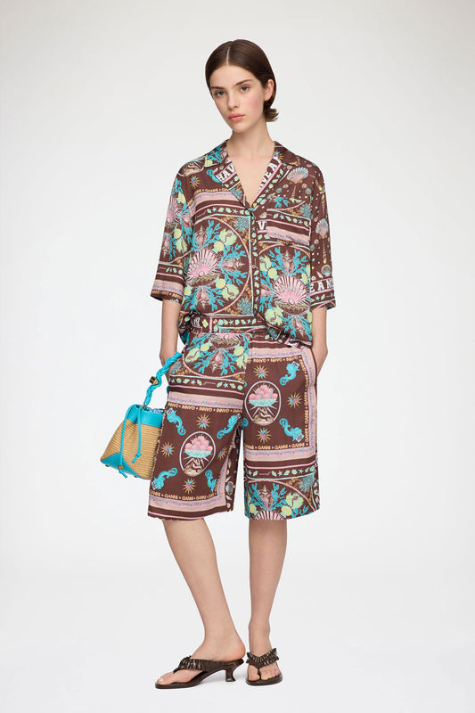 Shorts in Printed Twill - GANNI