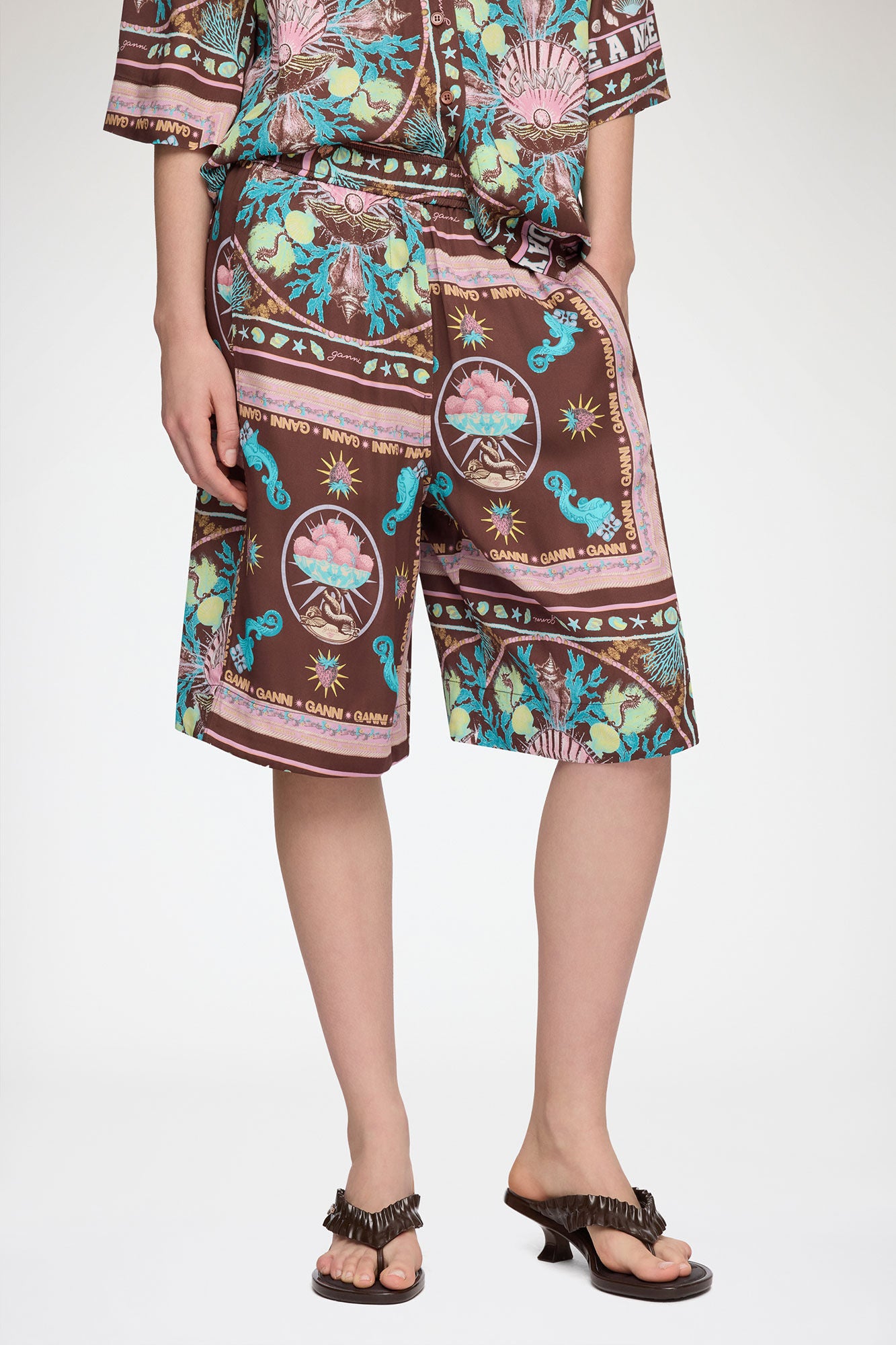 Shorts in Printed Twill - GANNI