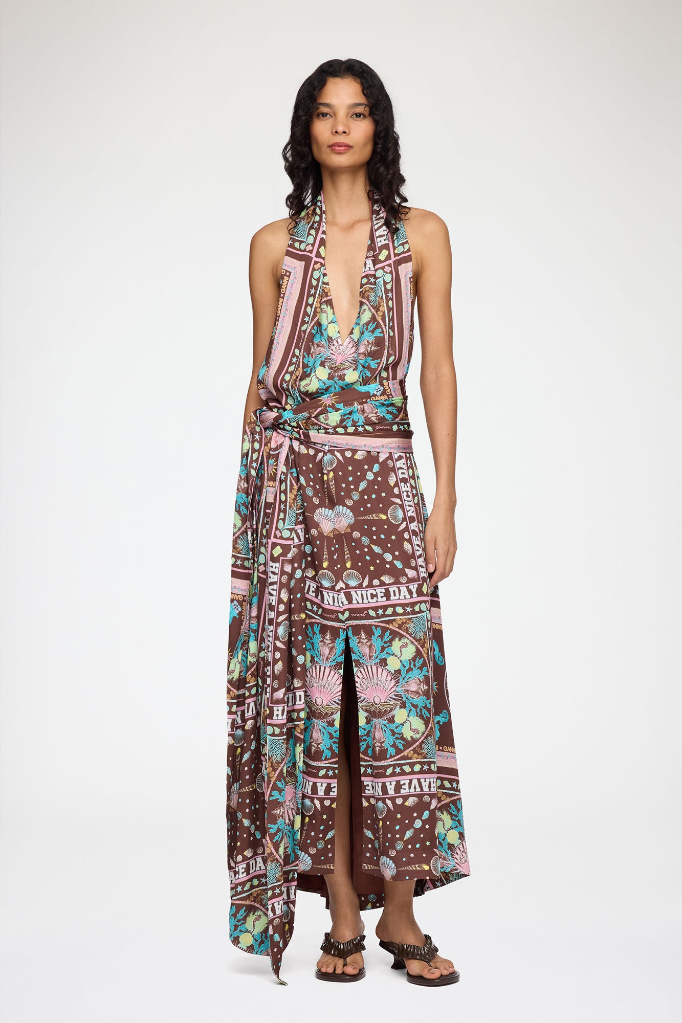 Dress in Printed Twill - GANNI