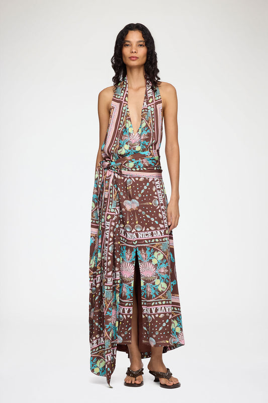 Dress in Printed Twill - GANNI