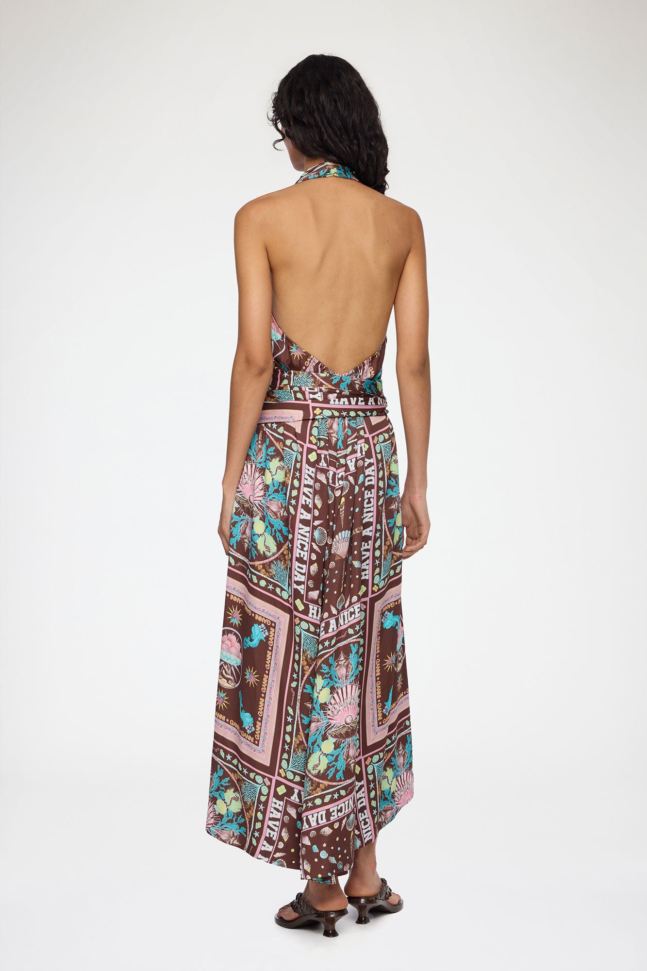 Dress in Printed Twill - GANNI