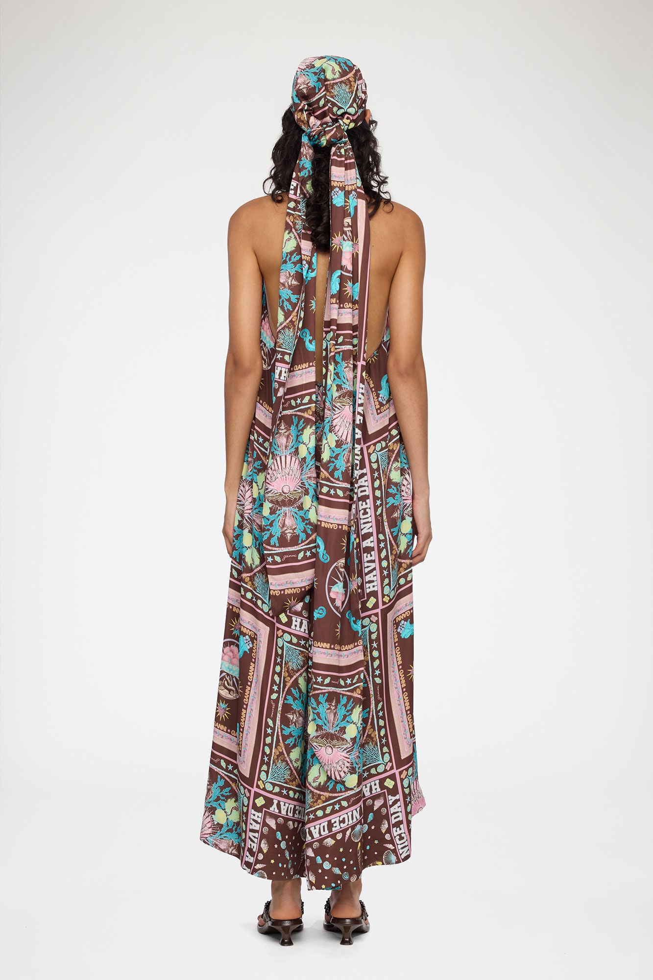 Dress in Printed Twill - GANNI