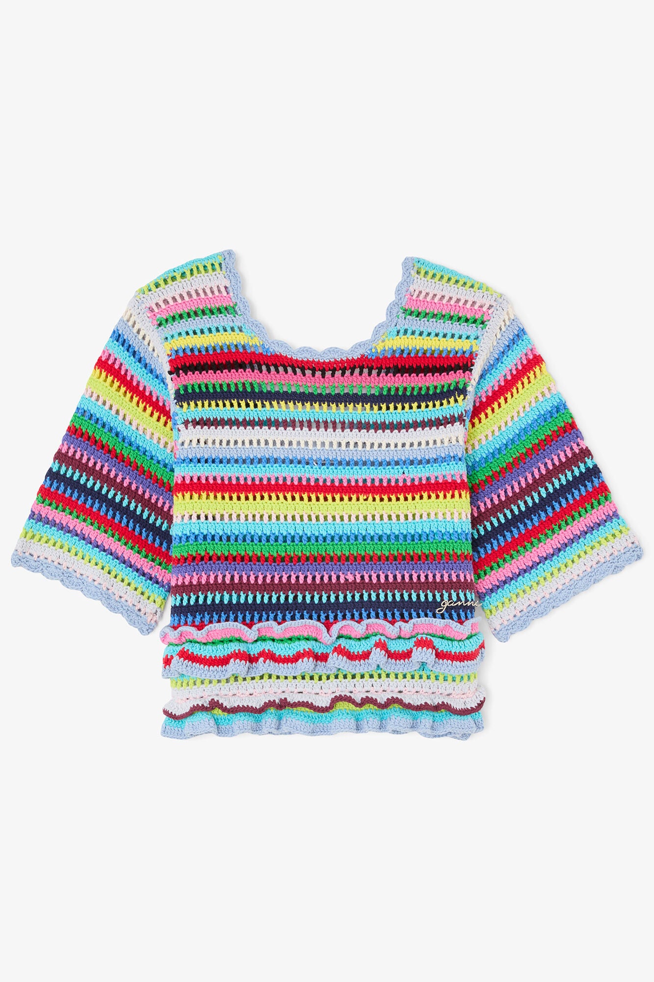 Top in Striped Crochet - GANNI