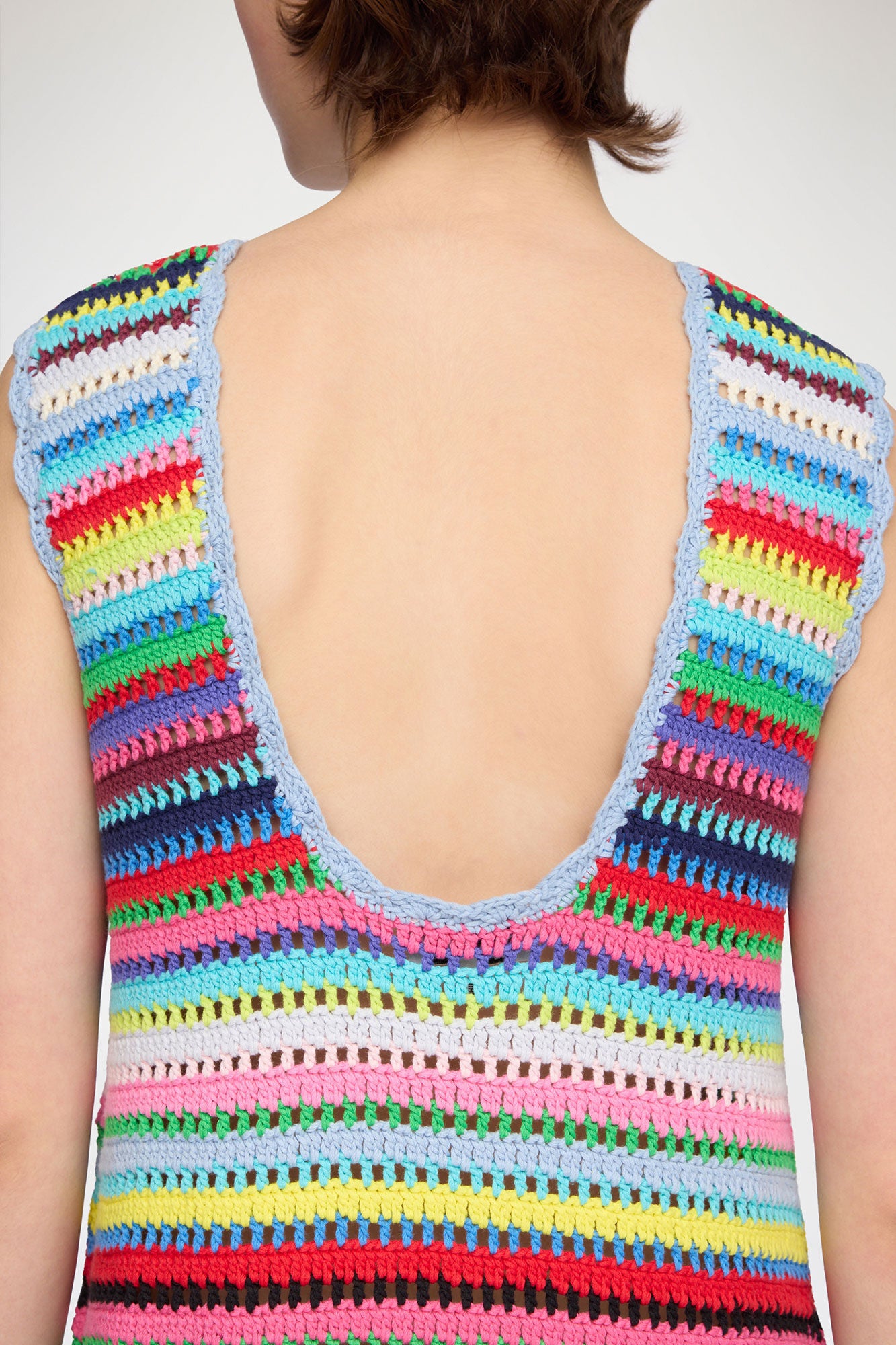 Dress in Striped Crochet - GANNI
