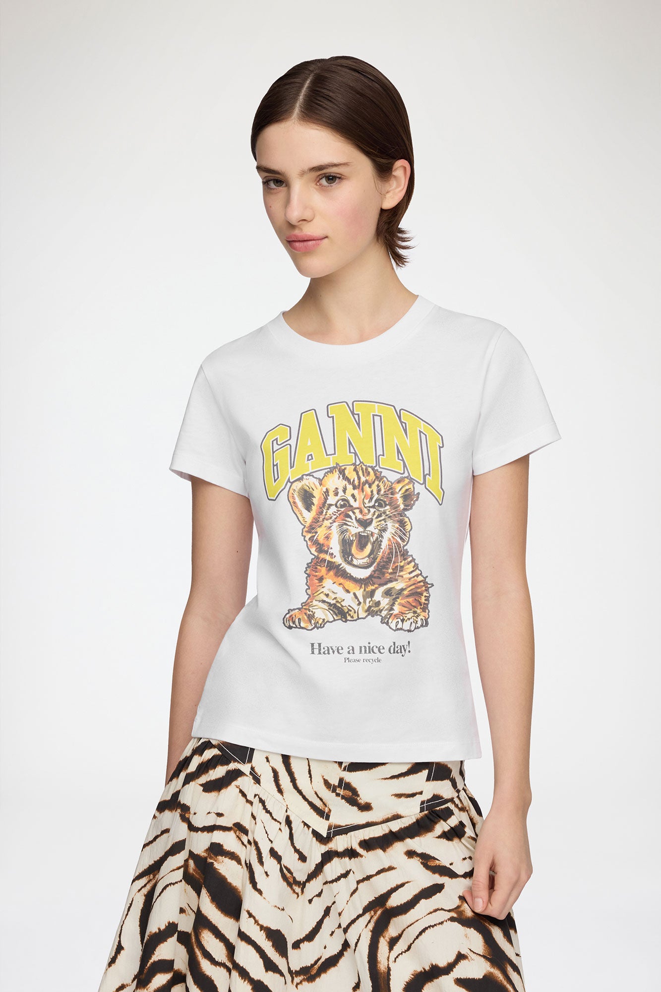 Baby Fit T-shirt with Tiger - GANNI