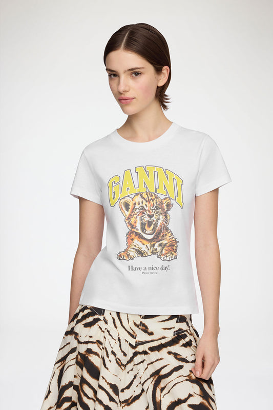 Baby Fit T-shirt with Tiger - GANNI