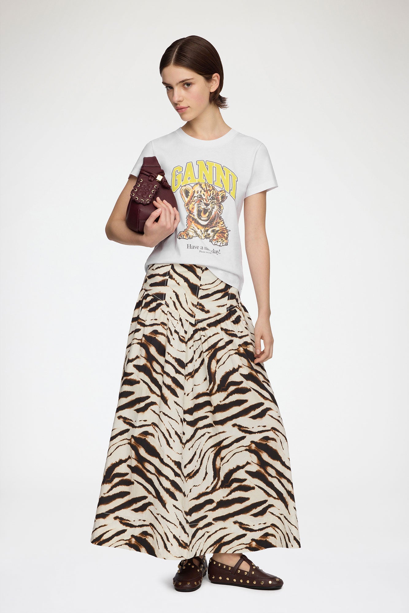 Baby Fit T-shirt with Tiger - GANNI