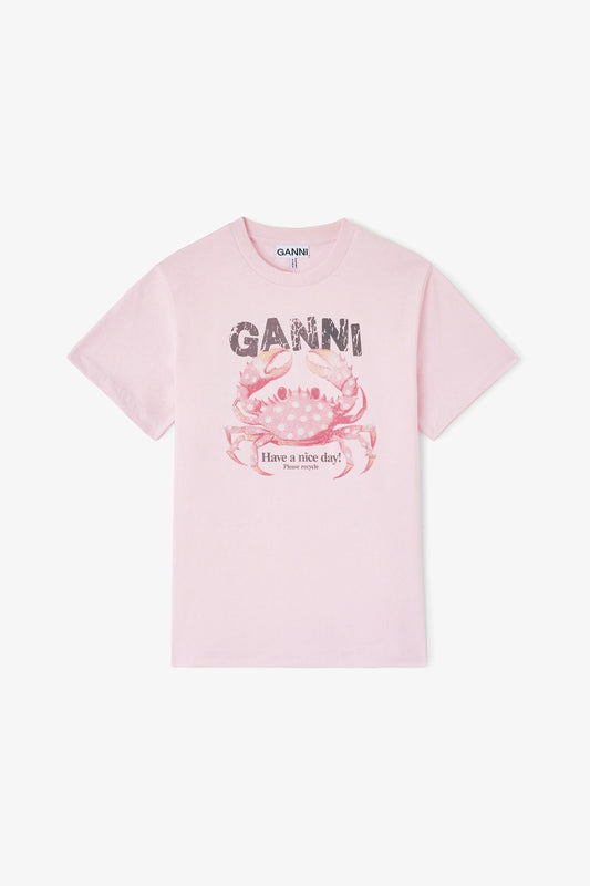 T-shirt with Crab - GANNI