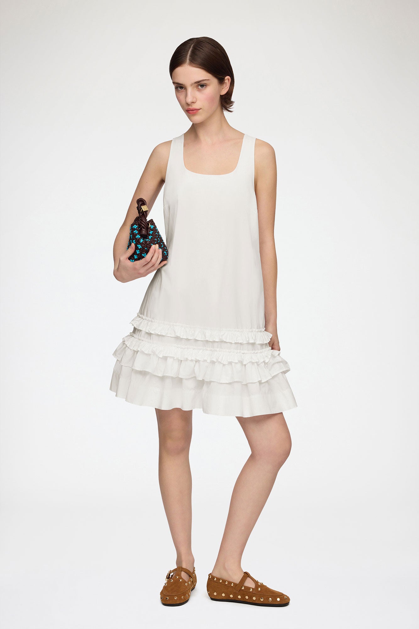 Dress in White Cotton - GANNI