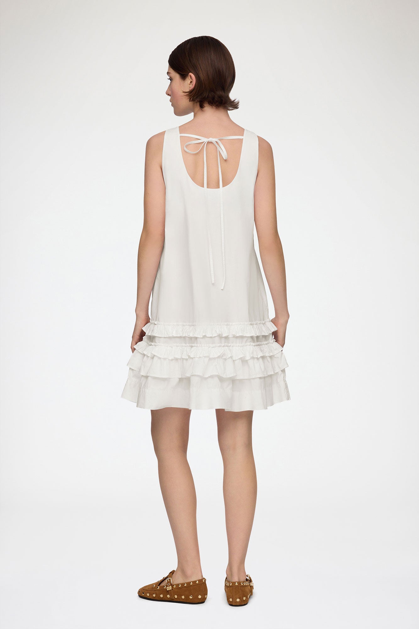 Dress in White Cotton - GANNI