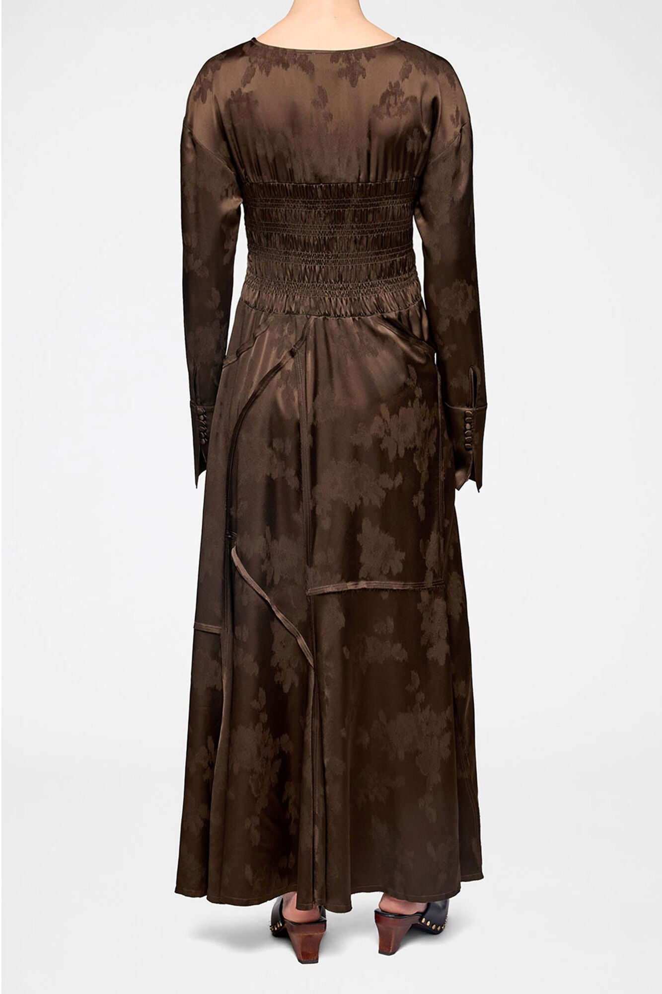 Dress in Brown Satin - GANNI