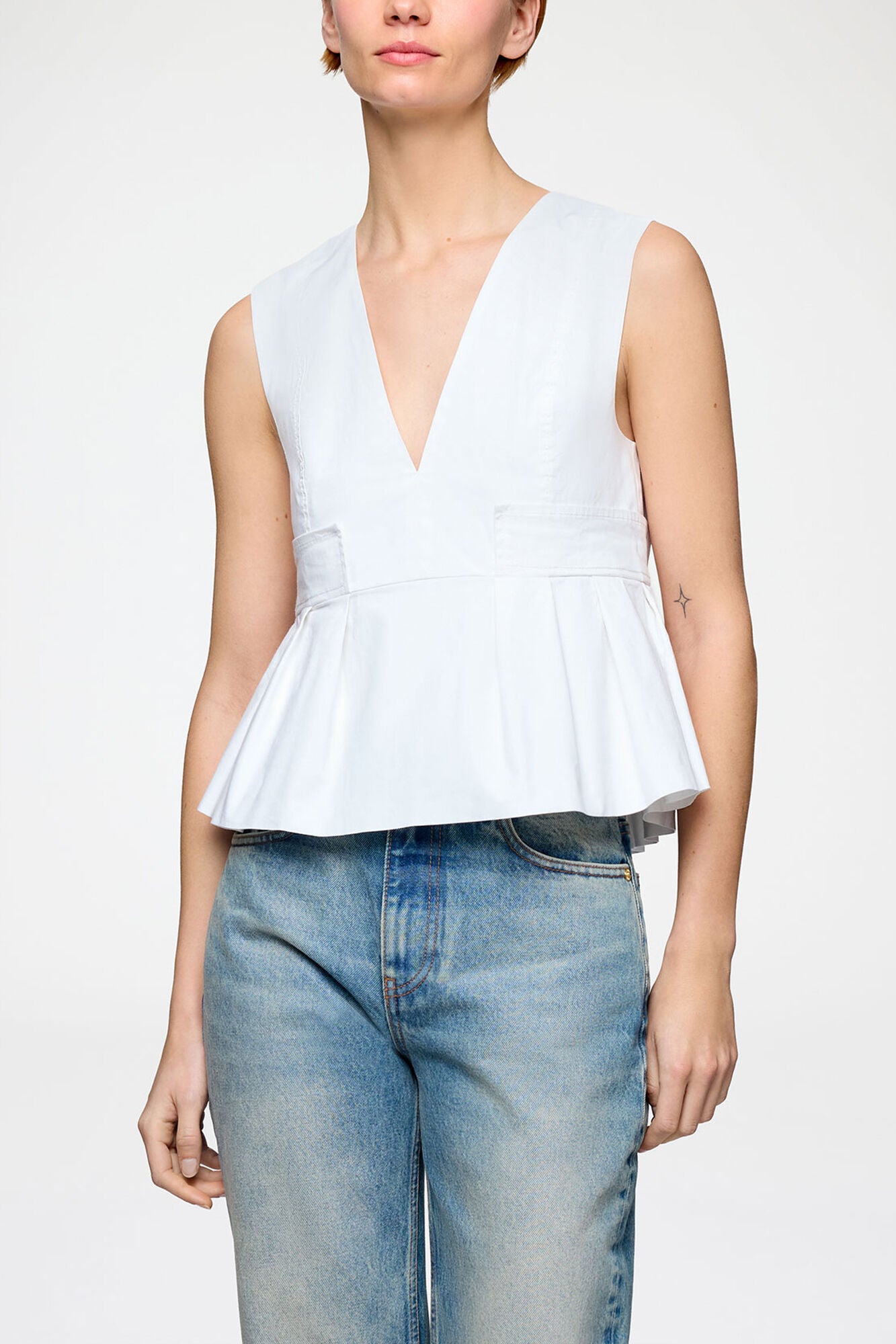 Top in Stretch Cotton - GANNI