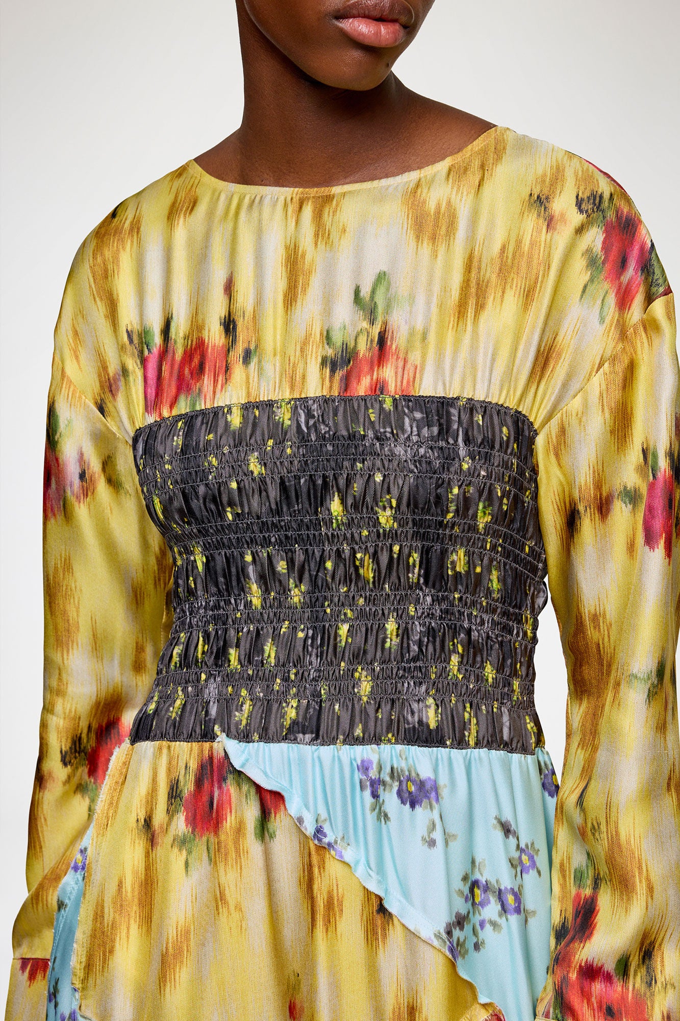 Dress in Multi Printed Silk - GANNI