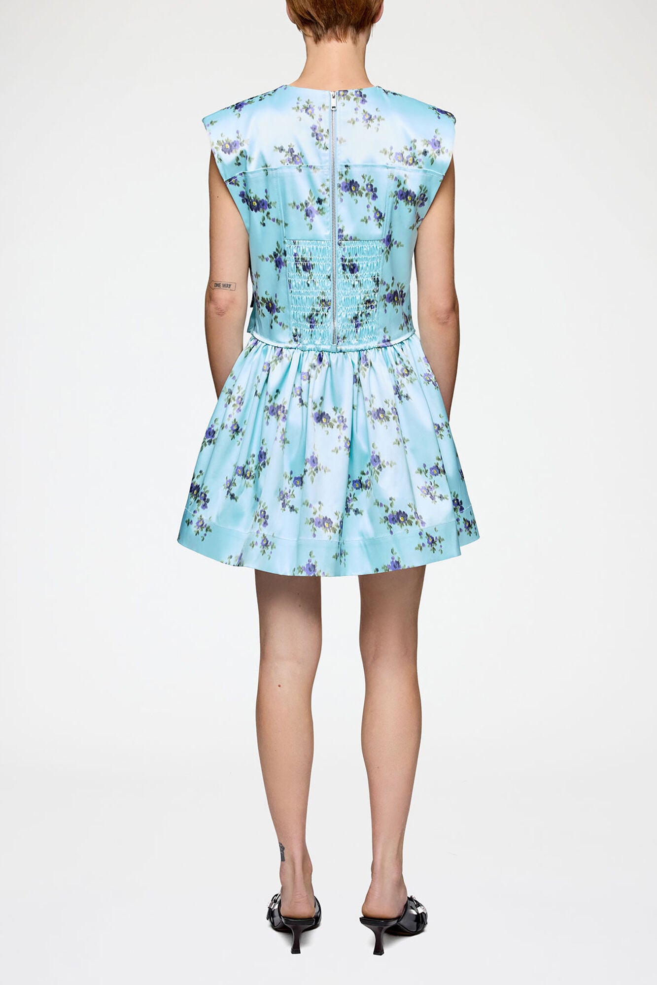 Dress in Printed Satin - GANNI