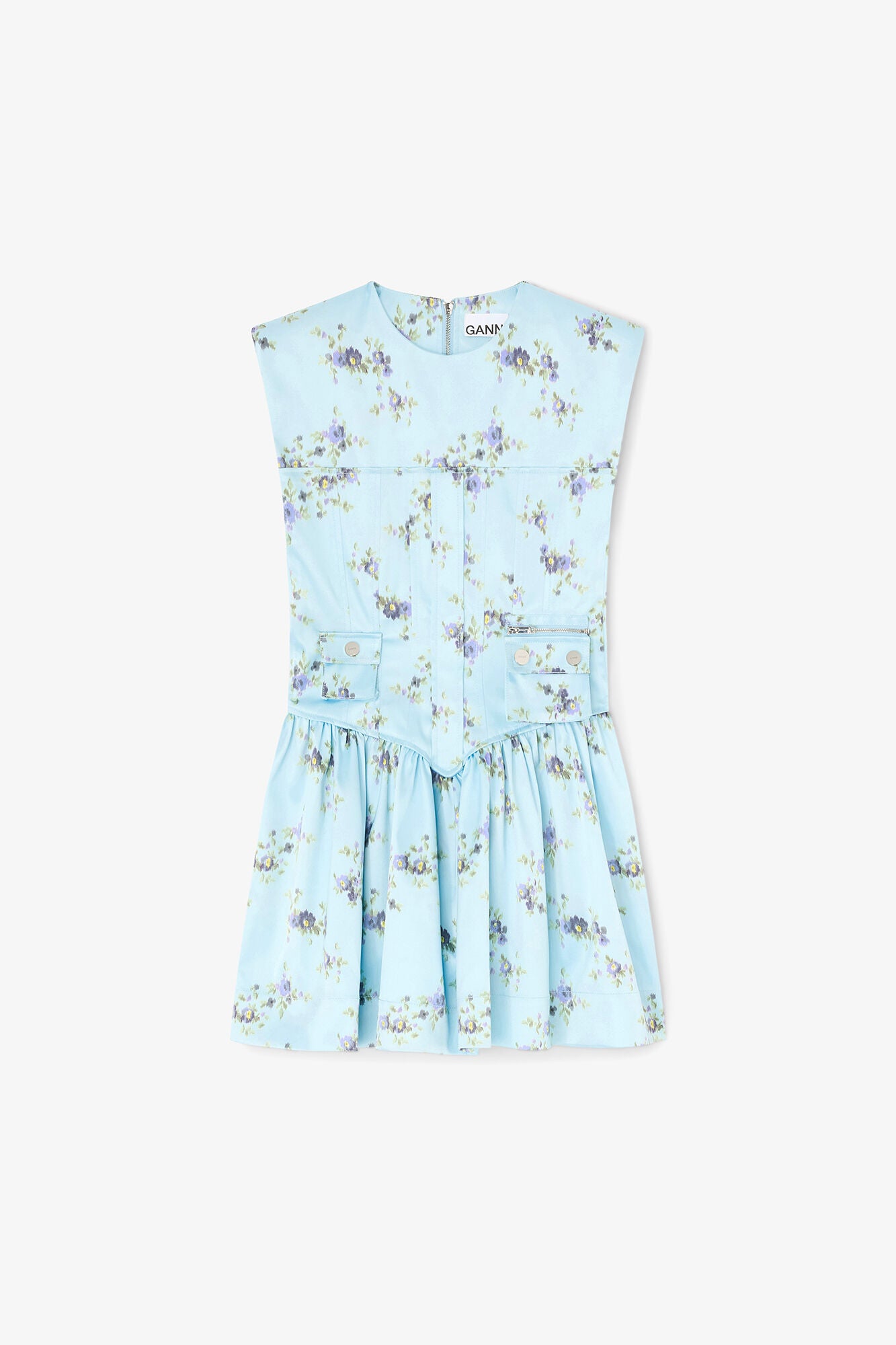 Dress in Printed Satin - GANNI