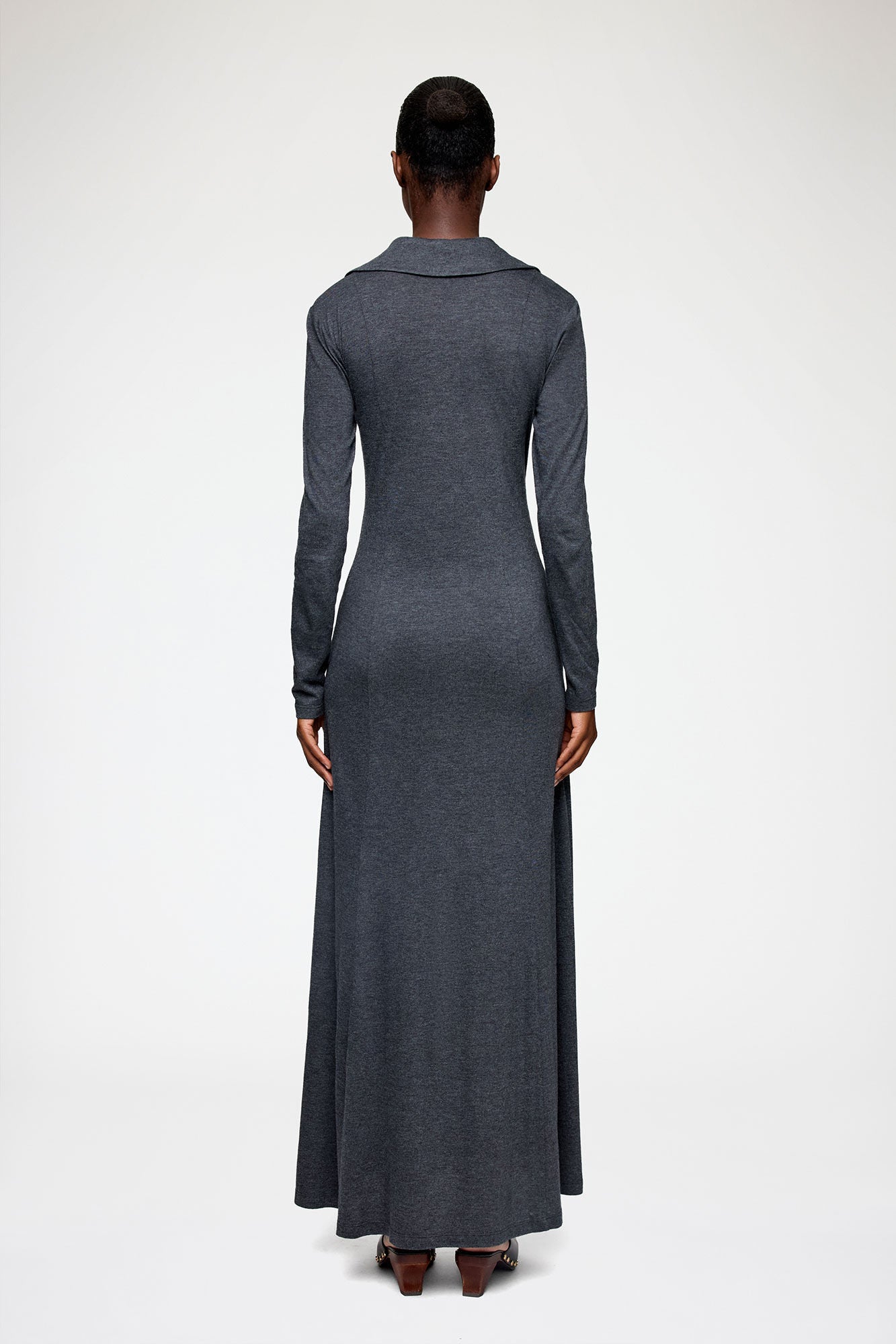 Long Dress in Grey Jersey - GANNI