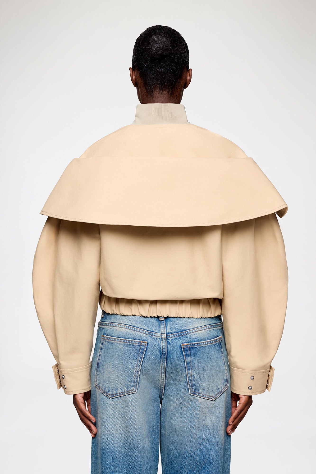Bomber in Beige Cotton - GANNI