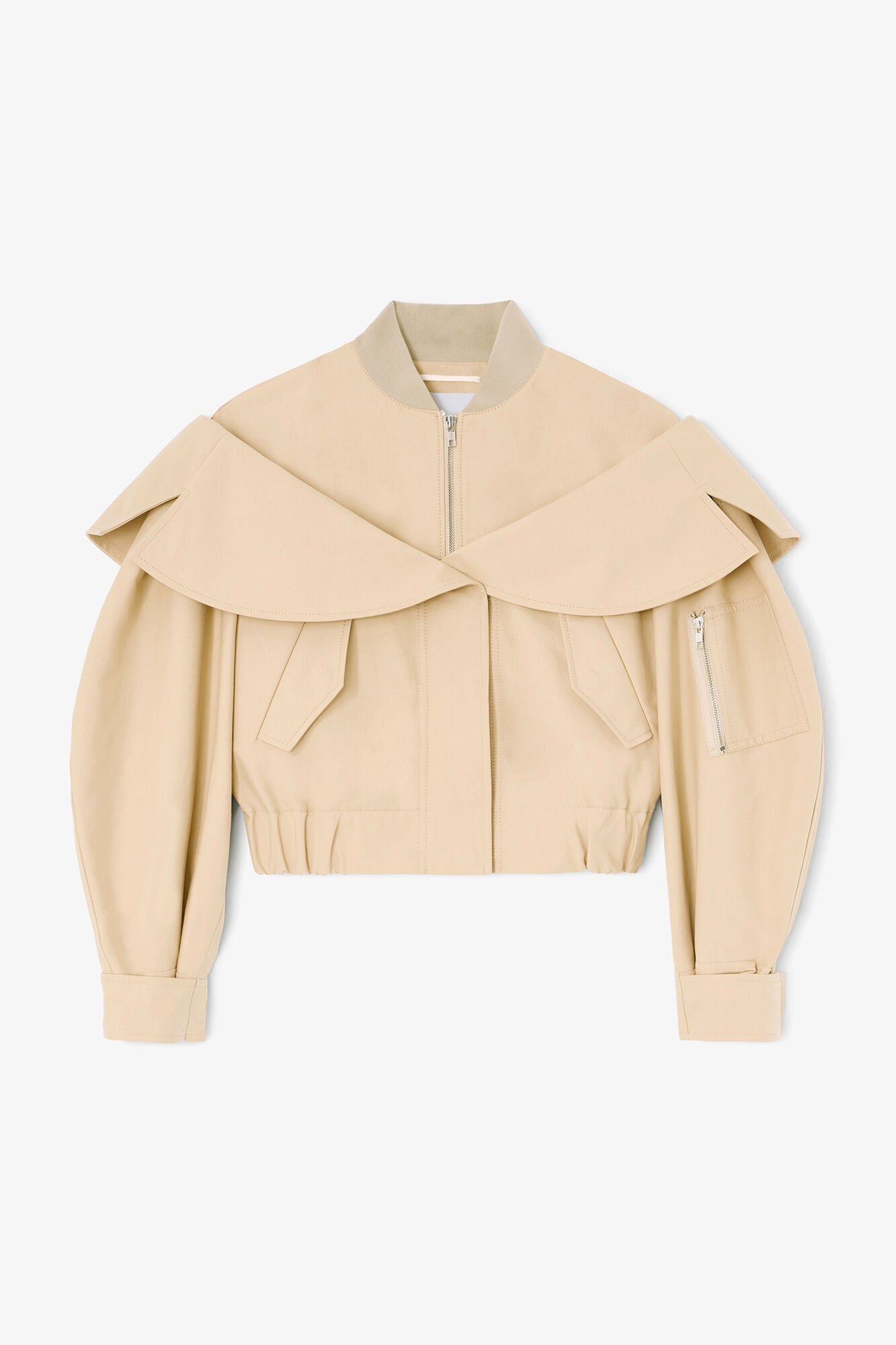 Bomber in Beige Cotton - GANNI