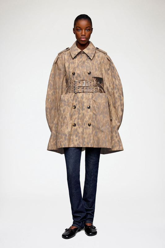 Trench Coat in Printed Cotton - GANNI