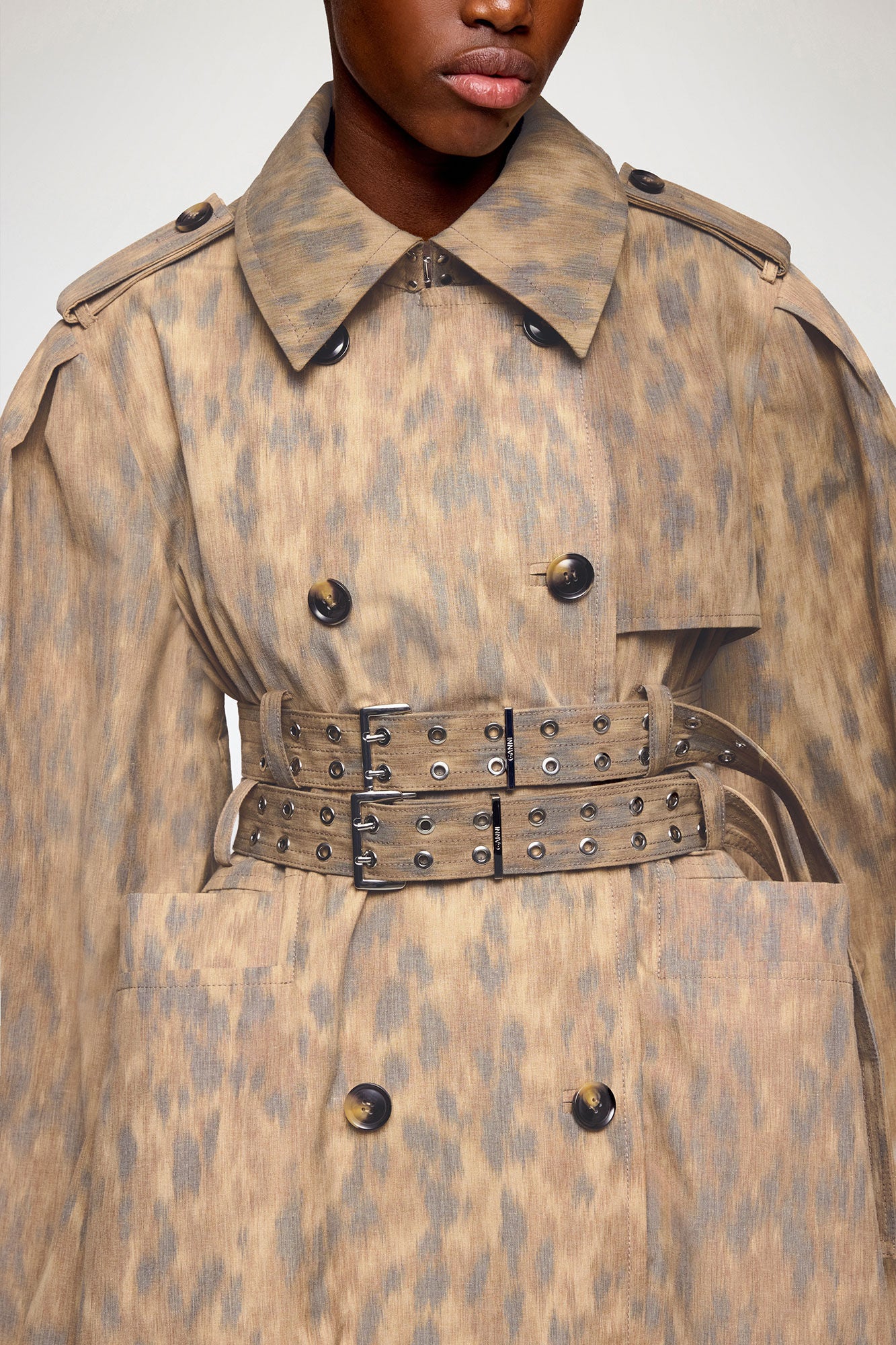 Trench Coat in Printed Cotton - GANNI