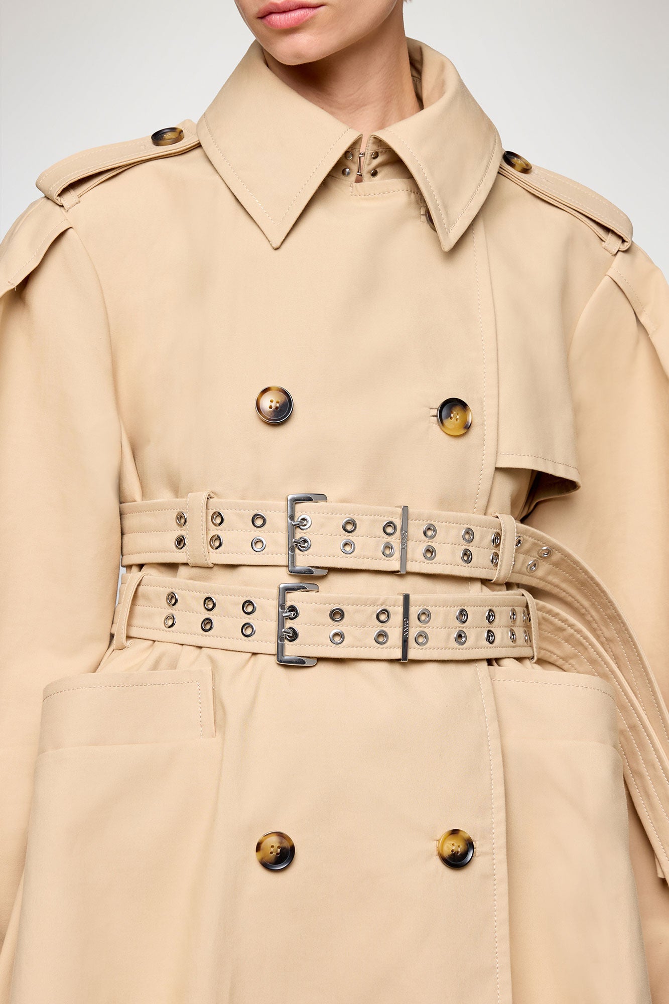 Trench Coat in Double Cotton - GANNI
