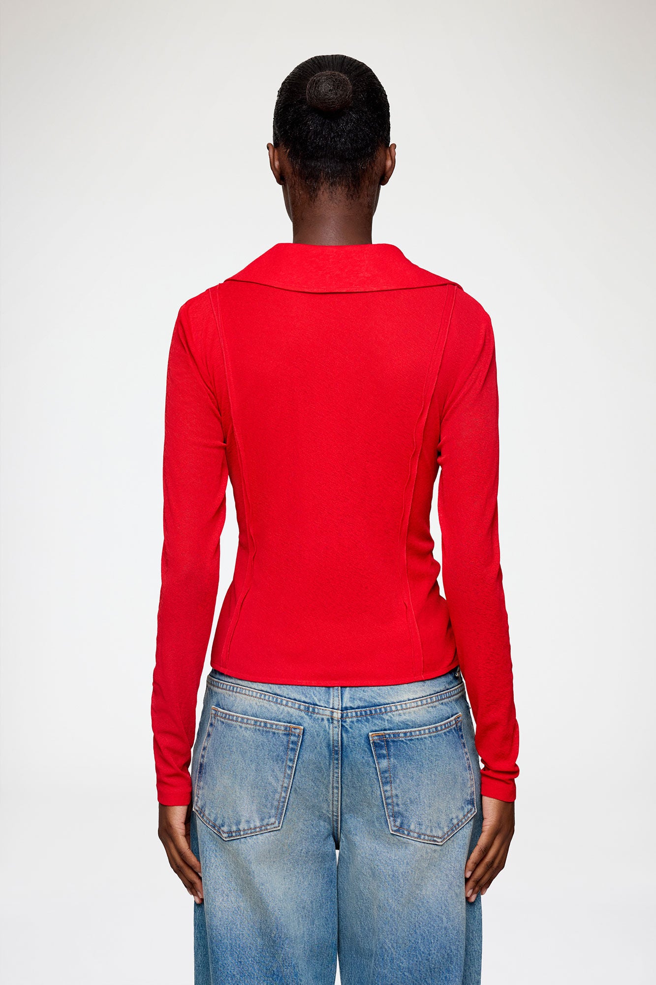 Shirt in Red Marl Mesh - GANNI