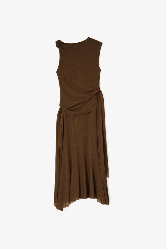 Long Dress in Marl Mesh - GANNI
