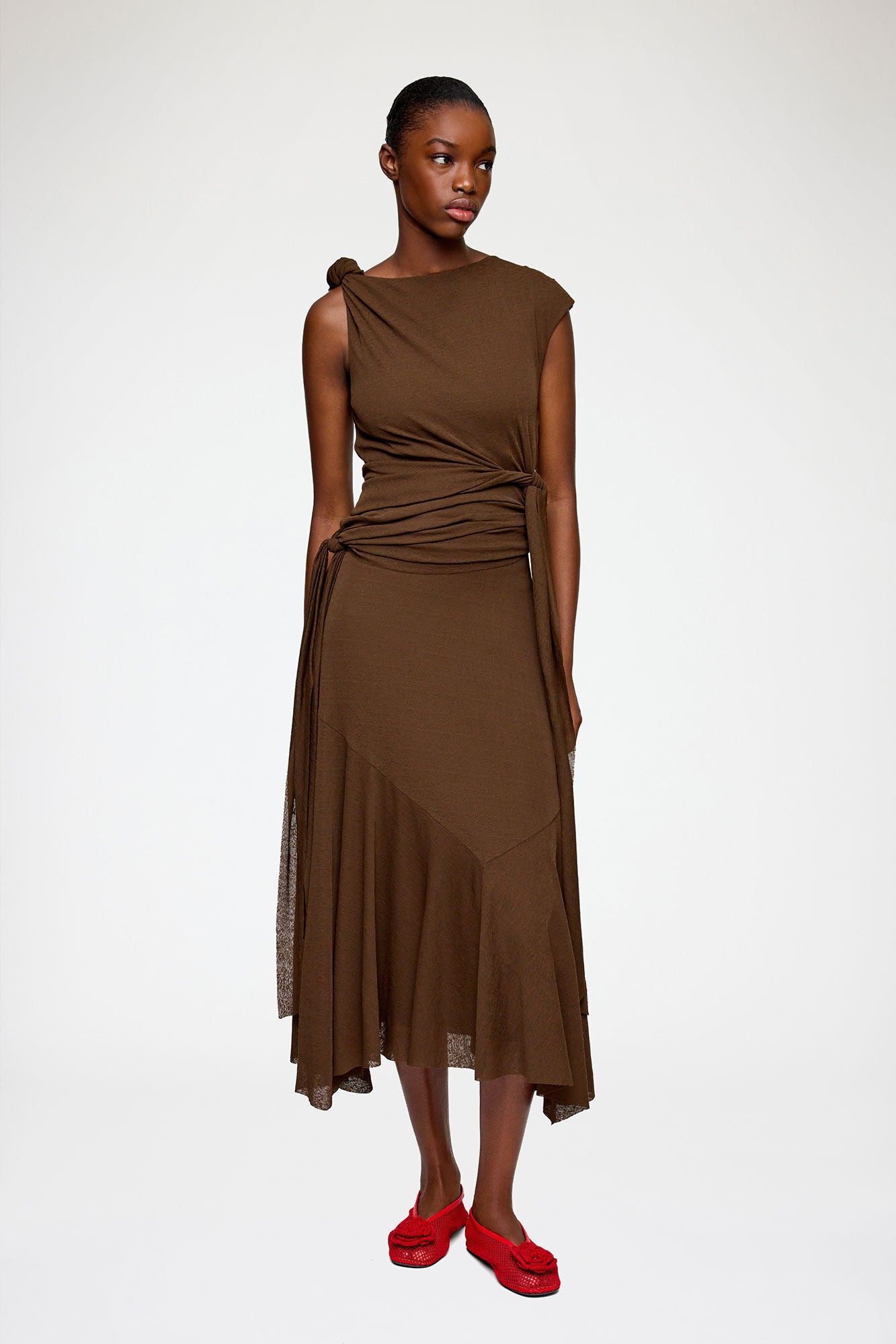 Long Dress in Marl Mesh - GANNI