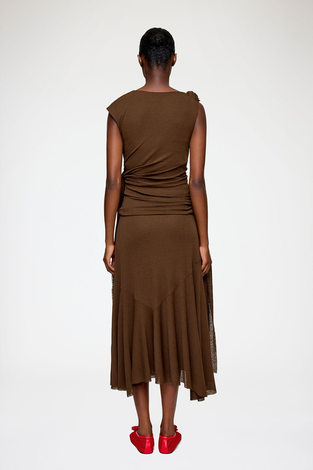 Long Dress in Marl Mesh - GANNI