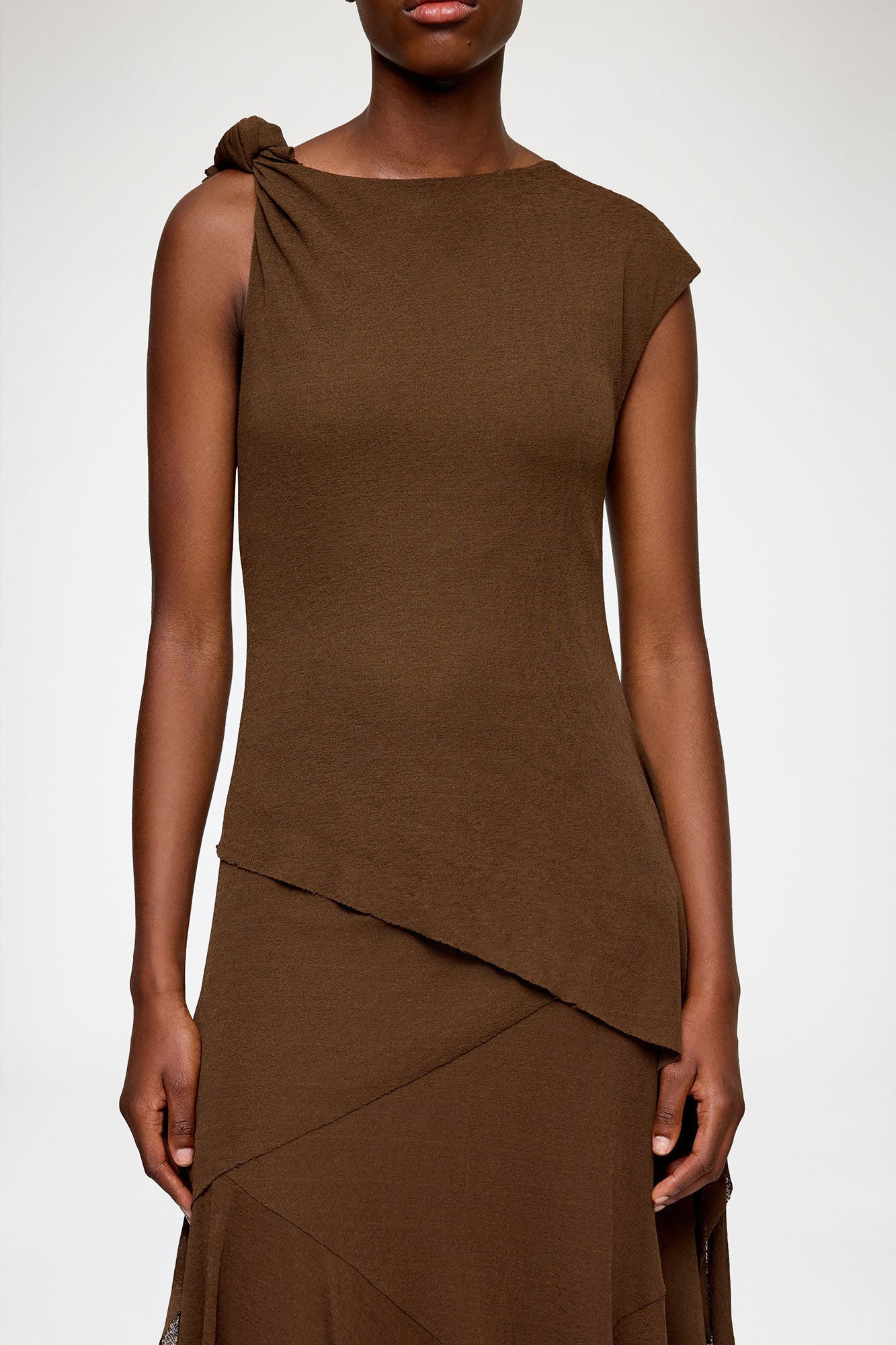 Long Dress in Marl Mesh - GANNI