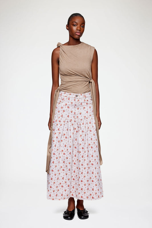Skirt in Printed Denim - GANNI
