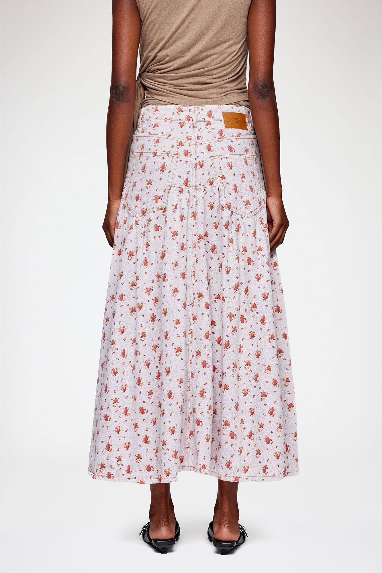 Skirt in Printed Denim - GANNI