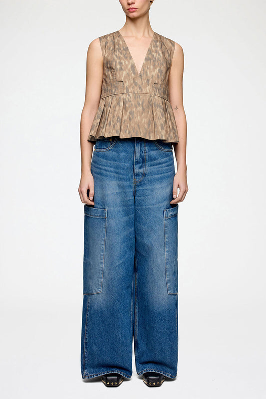 Top in Printed Cotton - GANNI