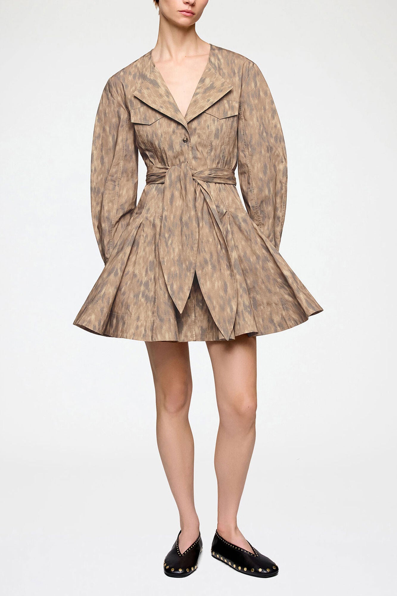 Shirt Dress in Stretch Cotton - GANNI