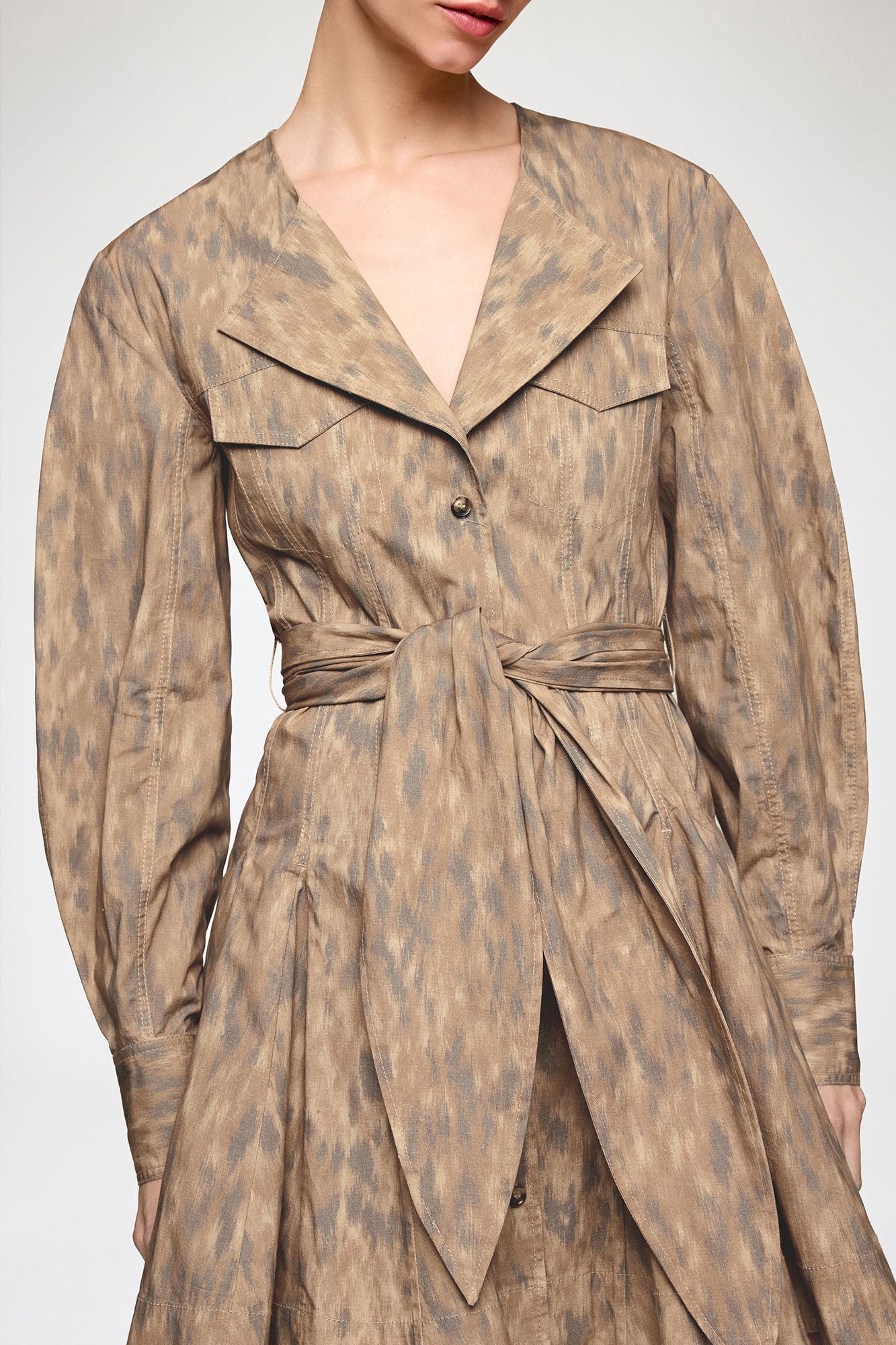 Shirt Dress in Stretch Cotton - GANNI
