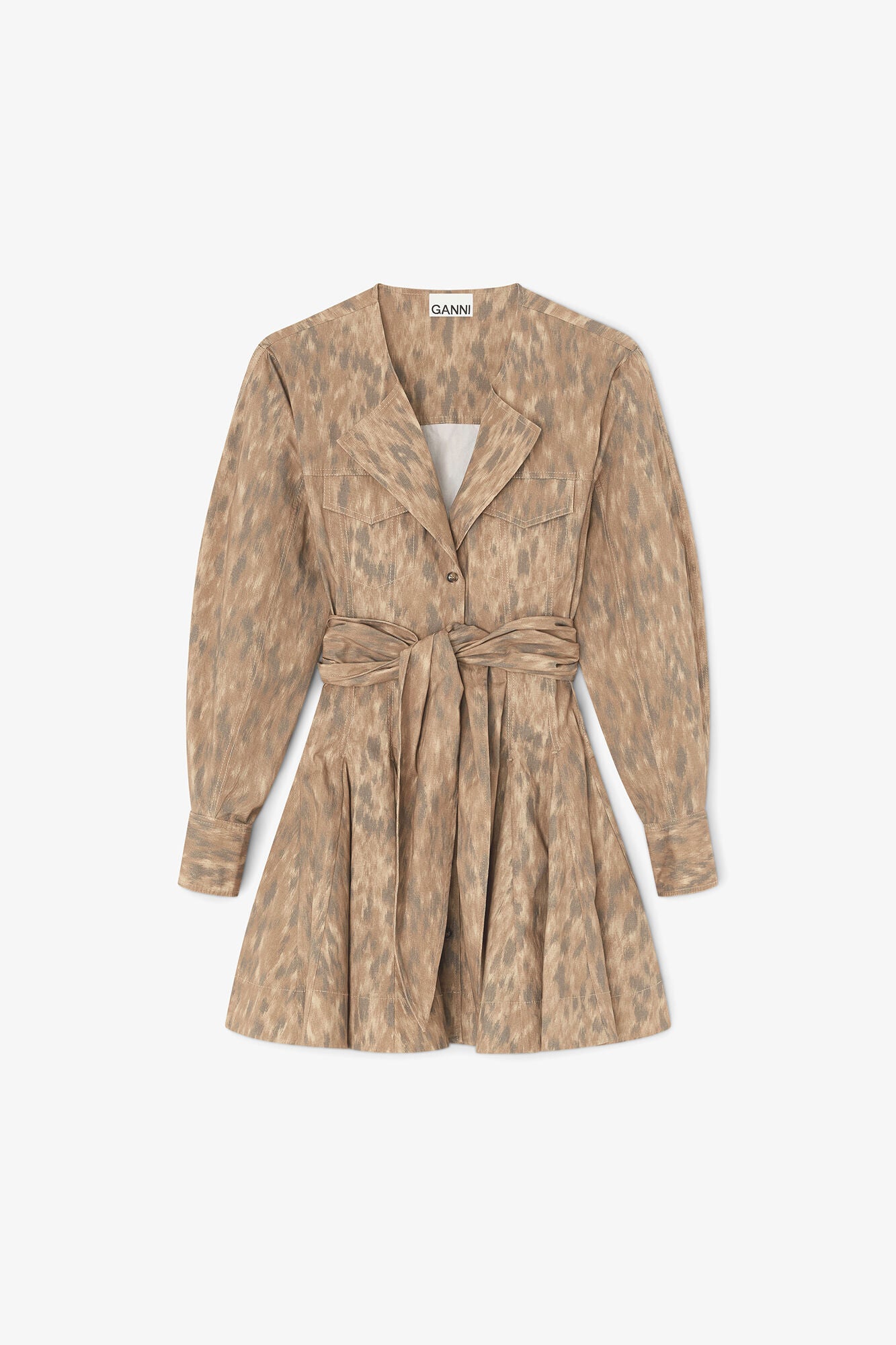 Shirt Dress in Stretch Cotton - GANNI