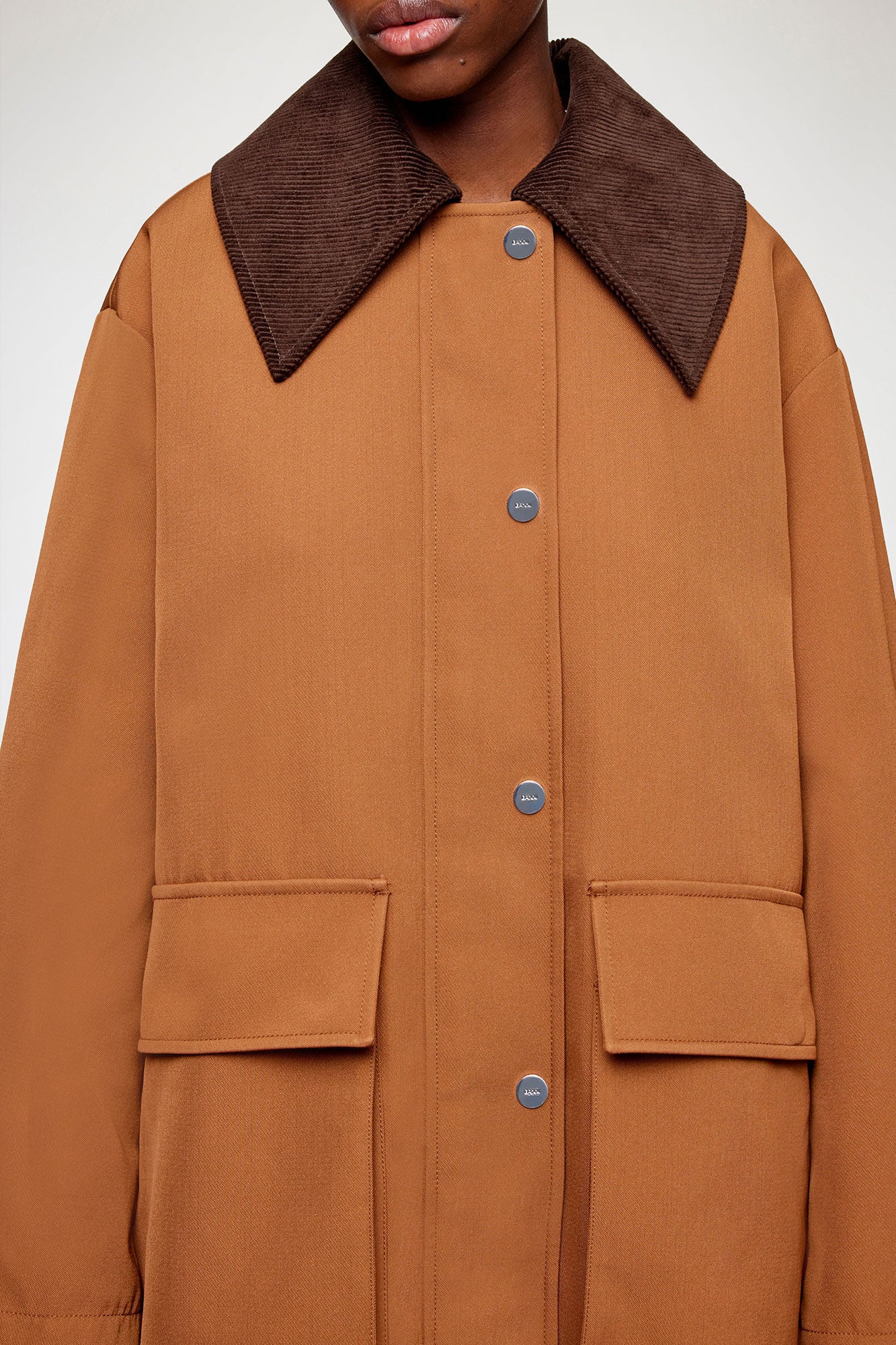 Jacket in Brown Twill - GANNI