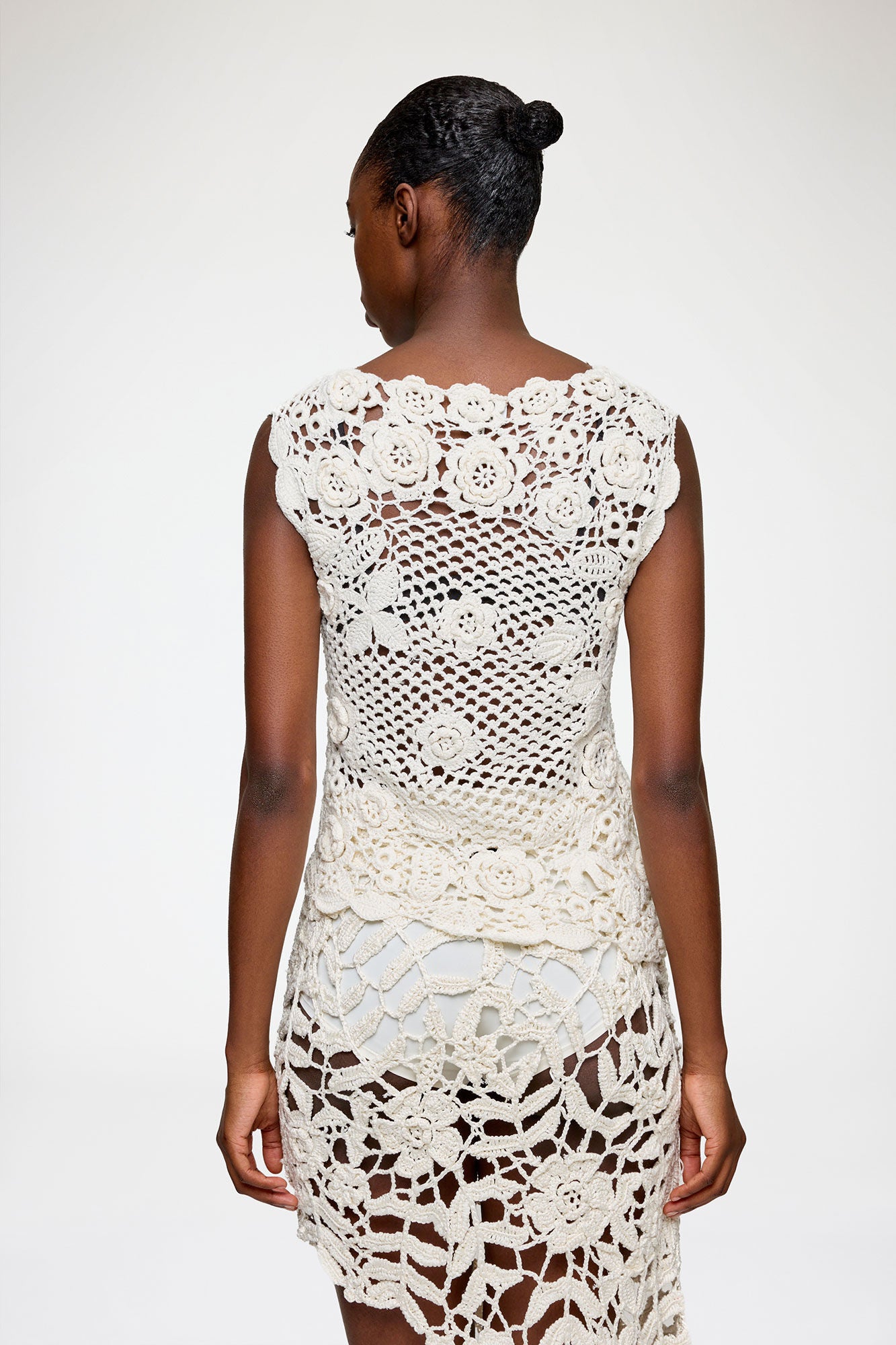 Knit Top in Cotton Crochet - GANNI