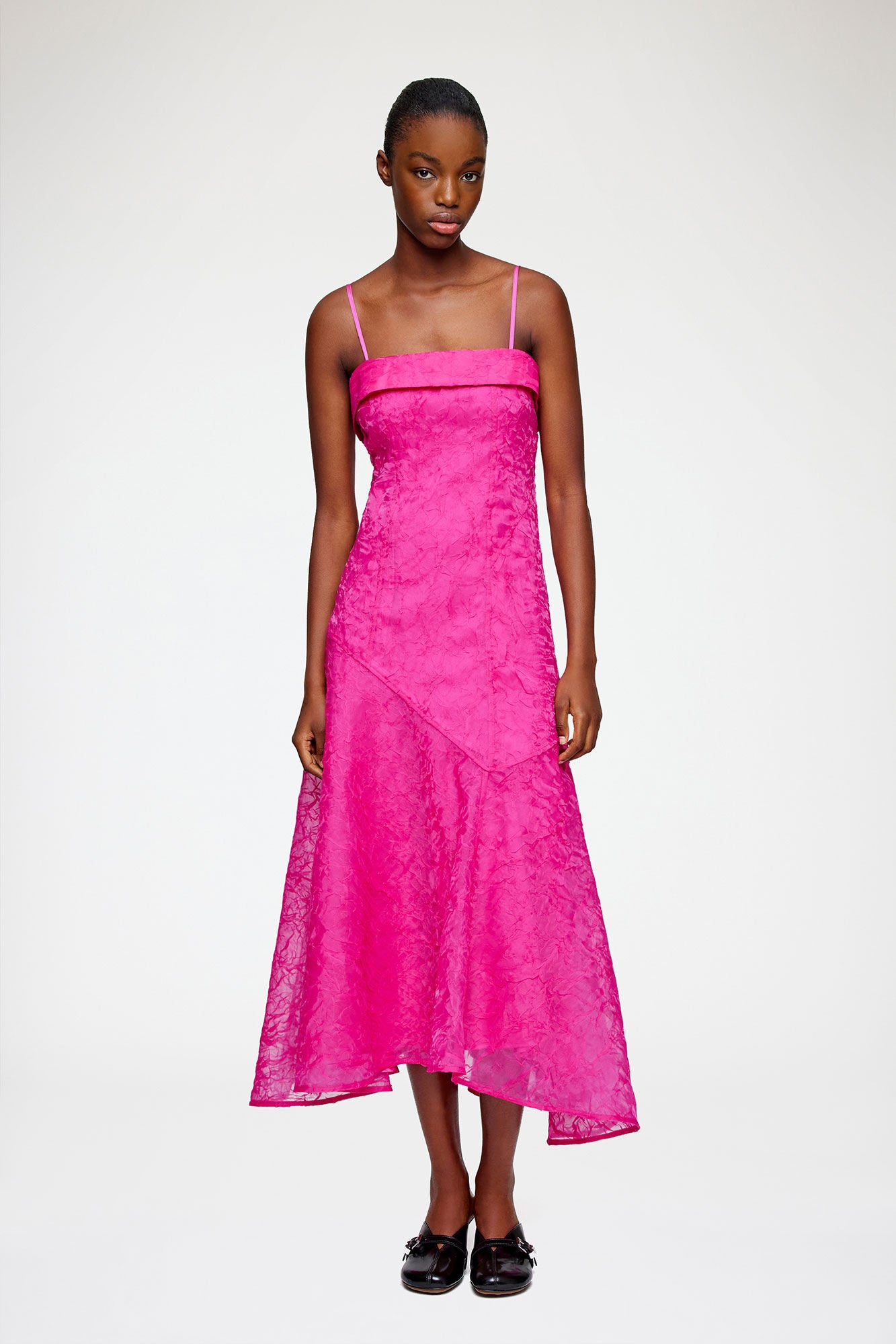 Dress in Pink Shibori Organza - GANNI